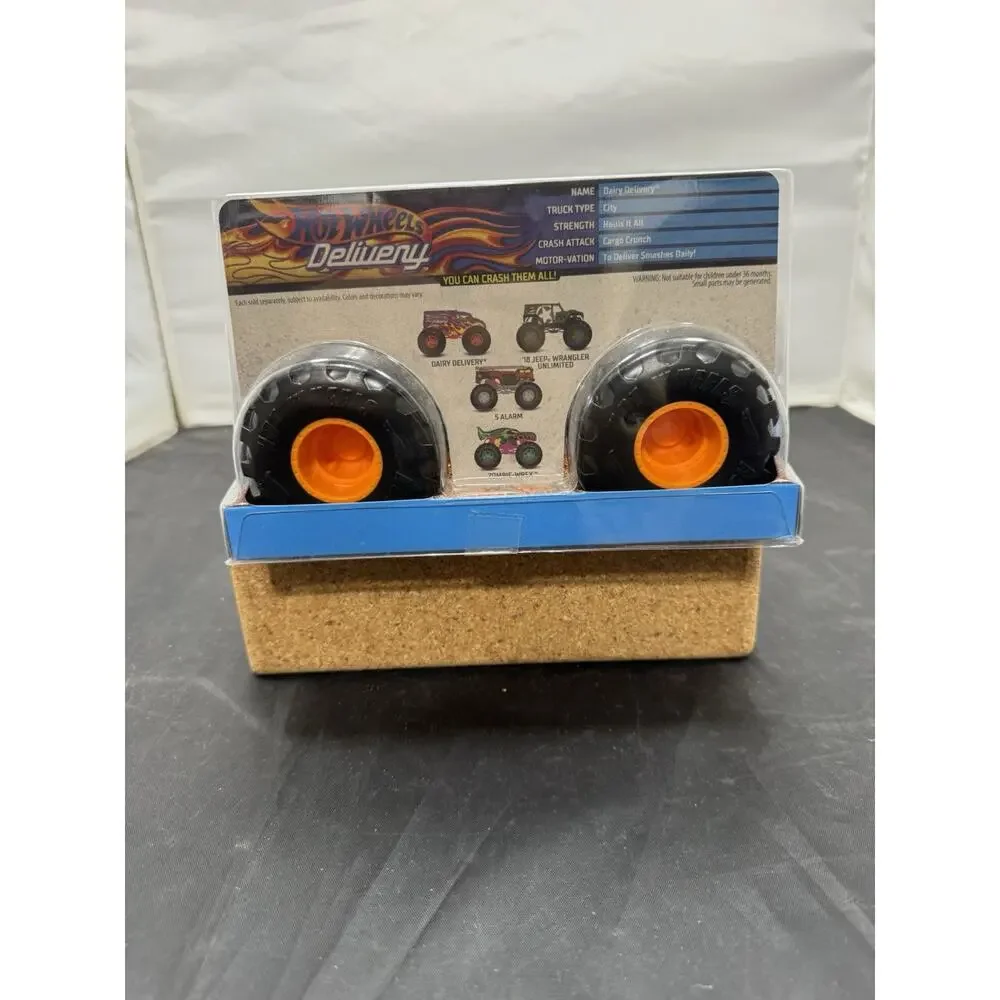 Hot Wheels Monster Trucks 1:24 Dairy Delivery Blue Flame Die-Cast Truck FYJ83